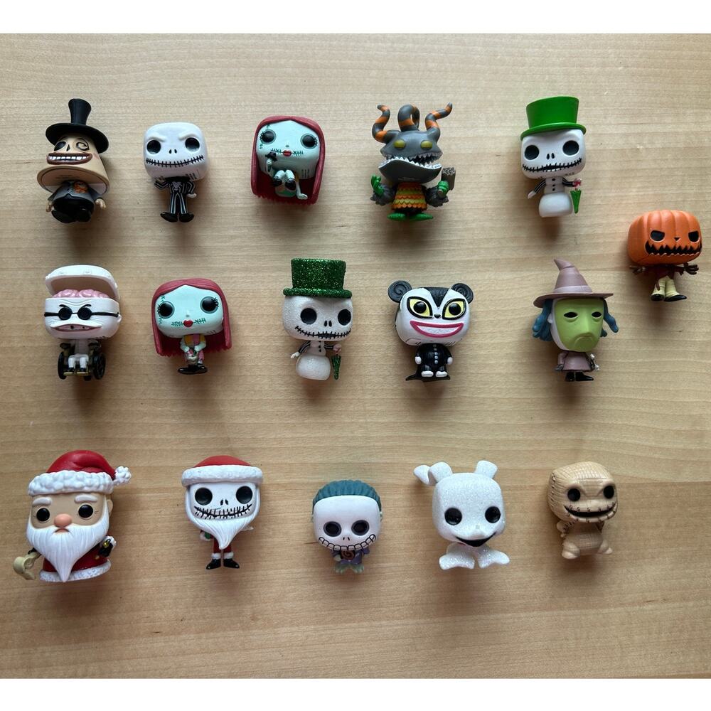 FUNKO Disney Nightmare Before Christmas Lot of 16 Mini Figures